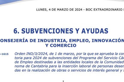 Publicada la convocatoria de Corporaciones Locales con un presupuesto de 25,8 millones para 2024