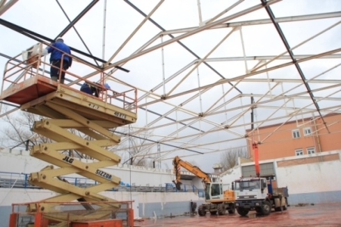 Reconstruccin del polideportivo de Mataporquera