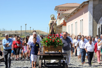 Procesin de la Virgen del Carmen en vagoneta (Fiestas de Mataporquera)