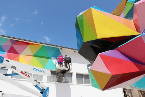 El arte de Okuda se expande por Reinosa