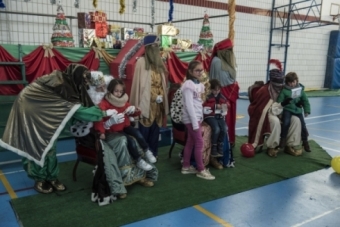 Sus Majestades de Oriente visitan el Colegio San Jos