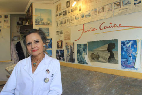 Alicia Caas, diluir y concentrar la esencia de Campoo en el lienzo