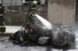 Arde un triciclo (moto) en la Calle Duque y Merino de Reinosa