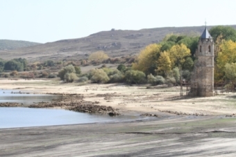 El Embalse del Ebro sigue bajando 