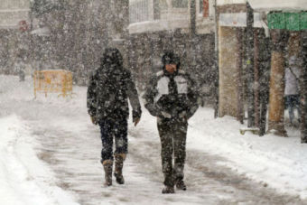 La nieve cubre Reinosa
