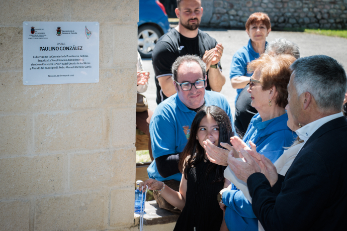 Inauguracin de la cubierta de las pistas de petanca de Nestares