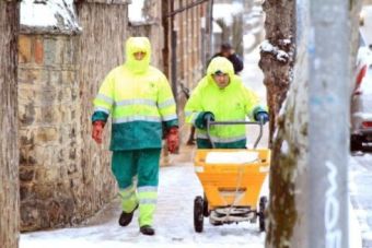 La nieve reaparece en Campoo