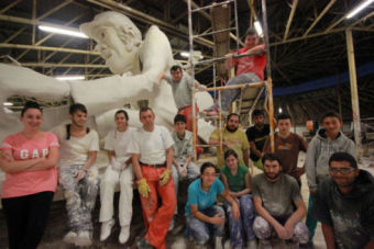 Las carrozas de San Mateo 2014, en proceso de creacin