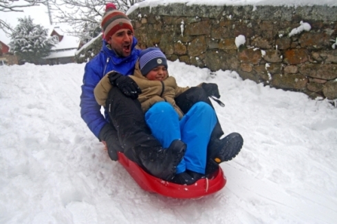Campoo se cubre de nieve 