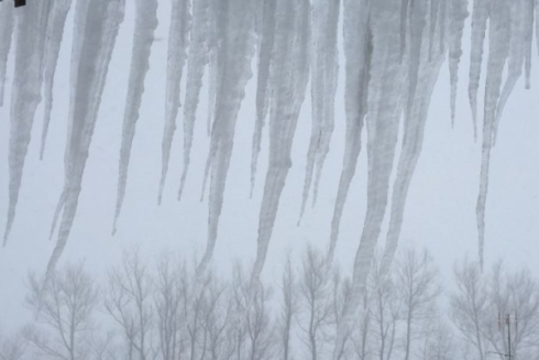 Estalactitas de hielo