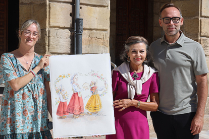 Alicia Ca�as ilustra el D�a de Campoo con un gui�o mitol�gico a las 'Tres Gracias'