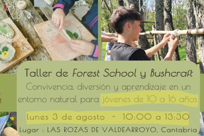 El Ayuntamiento de Las Rozas de Valdearroyo organiza un Taller de Forest School y Bushcraft 