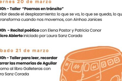 Caravana de Poetas llega a Aguilar de Campoo con talleres, recital y micro abierto por el D�a Internacional de la Poes�a