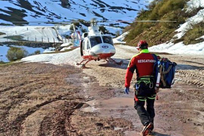 Evacuado en helicóptero un niño de 9 años que sufrió un accidente de esquí en Alto Campoo