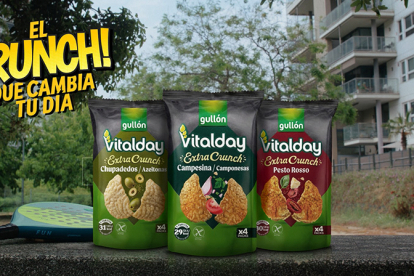 Galletas Gull�n refuerza la gama de Tortitas Vitalday con la nueva l�nea �Extra Crunch� y sabores de la dieta mediterr�nea