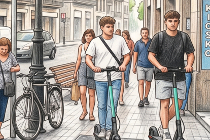 Las aceras: un espacio para caminar, no para sortear obst�culos