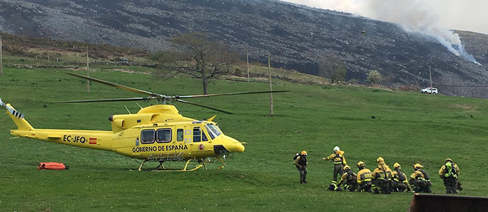 De los cuatro incendios registrados en Campoo, sigue activo el de Proao