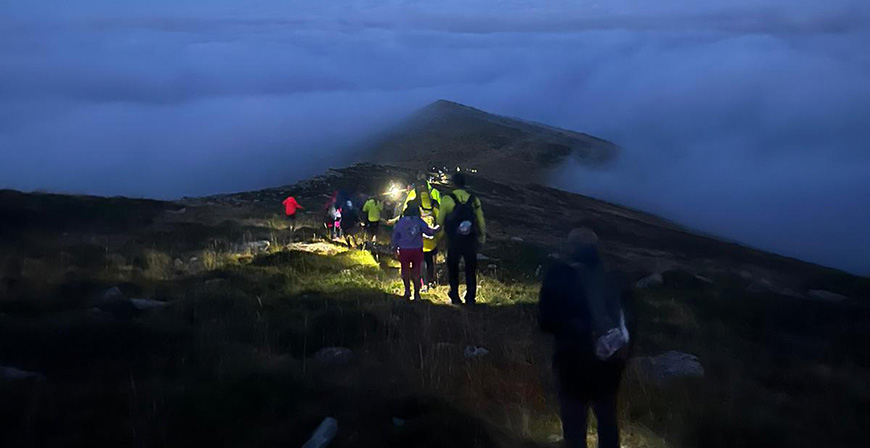 Sobre la niebla, en la cima del Liguardi
