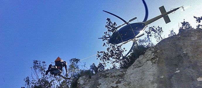 El 112 rescata a un montaero en la Va Ferrata