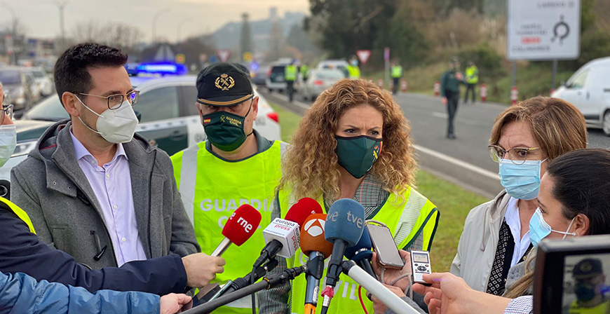 450 agentes de la Guardia Civil controlan el cierre perimetral de los 4 municipios confinados