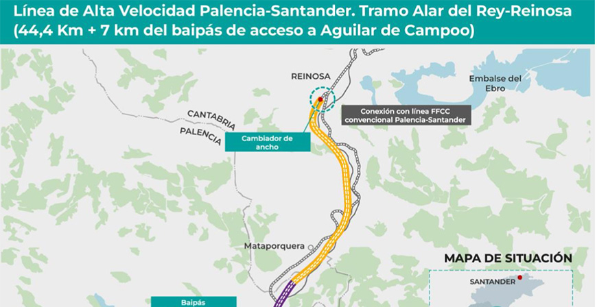 Adjudicado por 15,25 millones de euros la redaccin del proyecto del trazado de alta velocidad entre Alar del Rey y Reinosa
