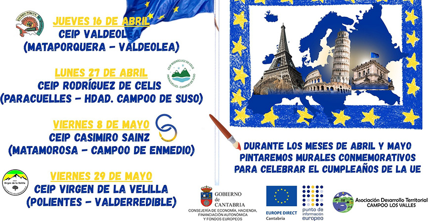 Campoo Los Valles llevar� el D�a de Europa a las aulas con murales y actividades educativas en abril y mayo