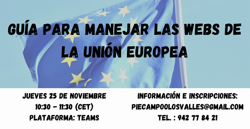 La ADT Campoo Los Valles organiza la jornada virtual gratuita 'Gua para manejar las webs de la Unin Europea'
