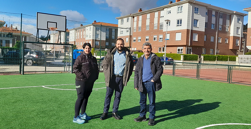 Aguilar de Campoo estrena una nueva pista multideporte