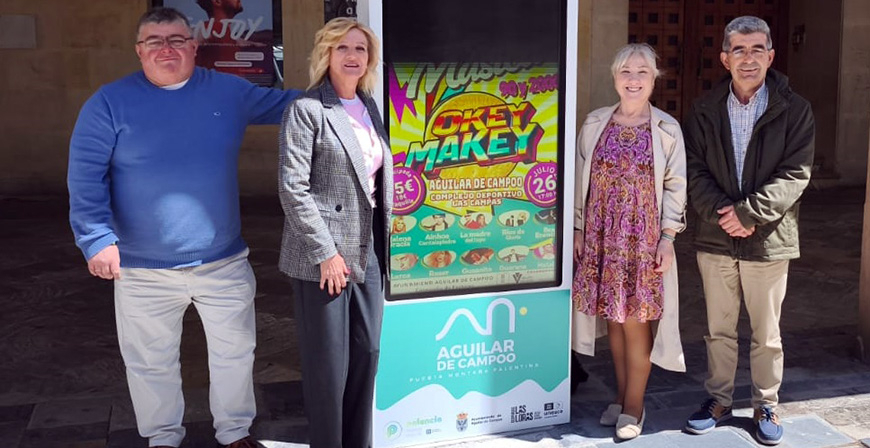 Aguilar de Campoo estrena un tabln de anuncios digital para informar de eventos y actividades
