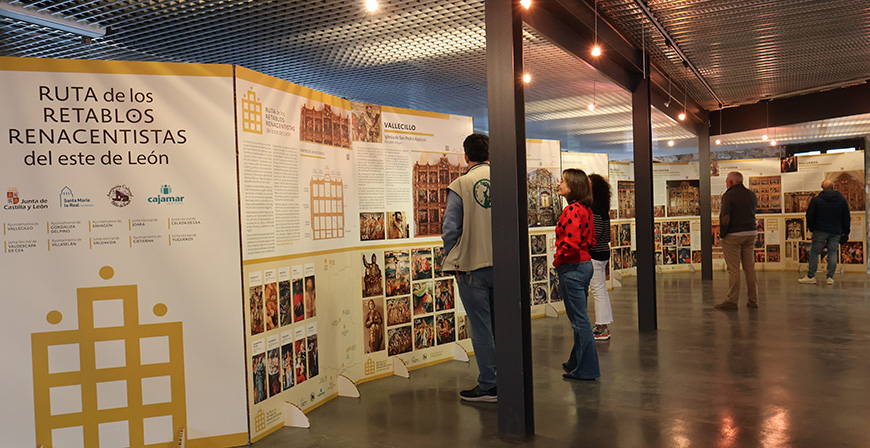Aguilar de Campoo, ltima parada de la exposicin itinerante sobre los retablos renacentistas del Este de Len