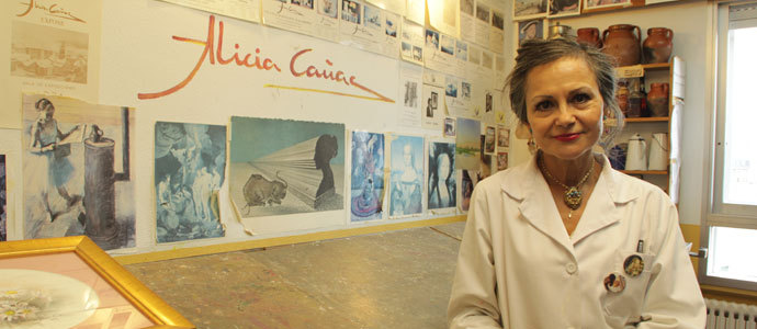 Alicia Caas, diluir y condensar la esencia de Campoo en un lienzo
