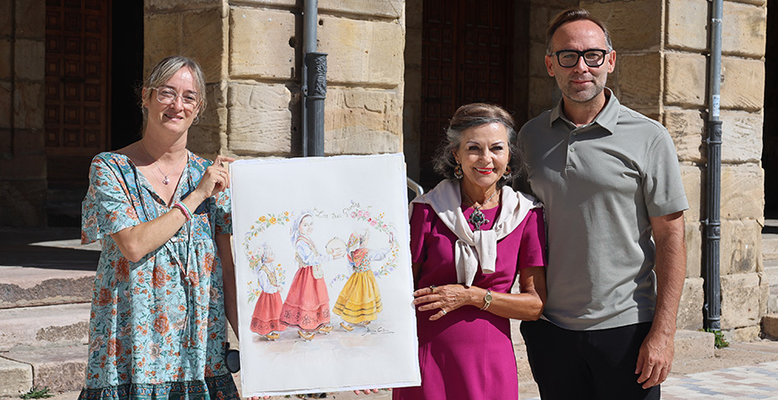 Alicia Ca�as ilustra el D�a de Campoo con un gui�o mitol�gico a las 'Tres Gracias'