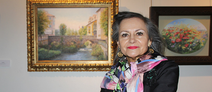 Alicia Caas y las pintoras de su escuela exponen la obra de este curso