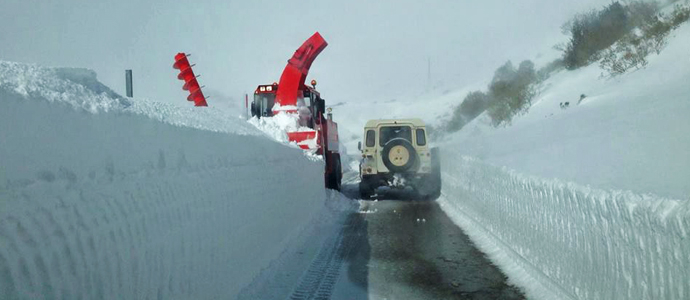 Alto Campoo y Palombera, cerrados al trfico rodado