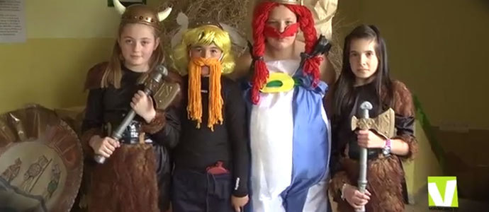 Los alumnos del CEIP Valdeolea explican la Ruta de los Menhires