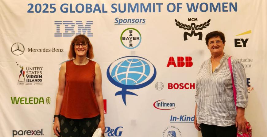Angelines Balbs y Celia Macho participan en la Cumbre Mundial de Mujeres