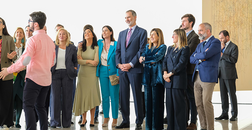 El arte y el talento joven centran la visita del rey Felipe VI a Cantabria
