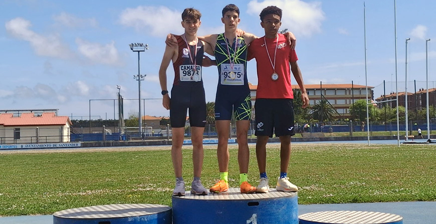 El atleta campurriano Mart�n Fern�ndez D�ez logra tres podios en el Campeonato de Cantabria Sub-16