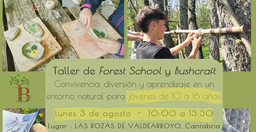 El Ayuntamiento de Las Rozas de Valdearroyo organiza un Taller de Forest School y Bushcraft 