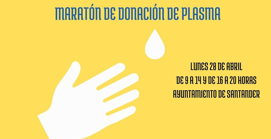 El Banco de Sangre de Cantabria anima a participar en el 'maratn' de donacin de plasma que se celebrar el 28 de abril en el Ayuntamiento de Santander