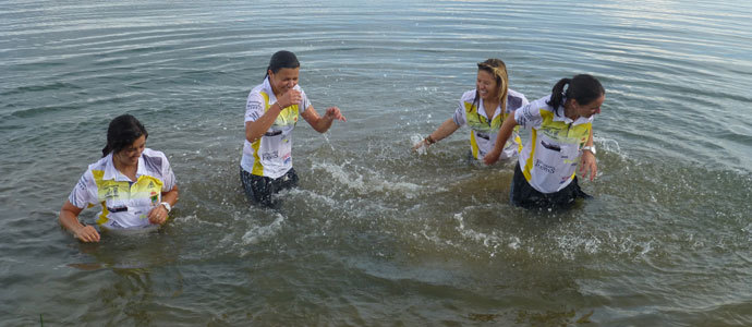 Bao en el pantano para celebrar el nuevo ttulo de Liga