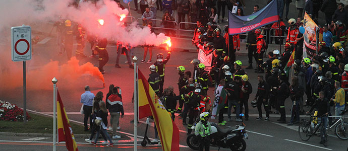 Los bomberos de Cantabria se sumaron a la manifestacin de Madrid