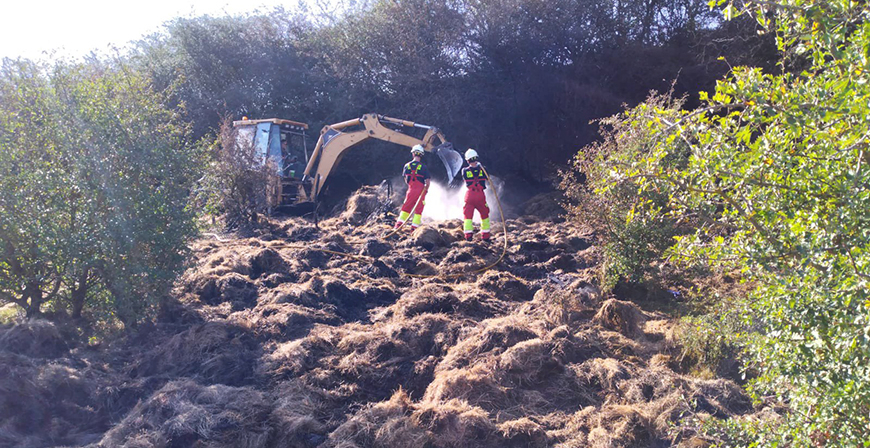 Los bomberos sofocan dos incendios en Matamorosa y Reinosa