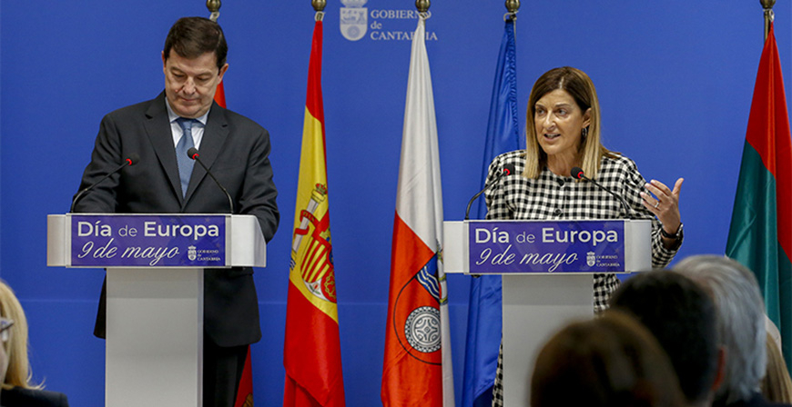 Buruaga reclama la integracin de Cantabria en los corredores ferroviarios con motivo del Da de Europa