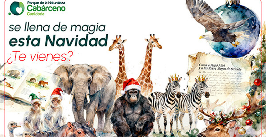 Cabrceno programa teatro, talleres de cetrera, espectculos, propuestas educativas y las visitas de Pap Noel y el paje de los Reyes Magos para Navidad