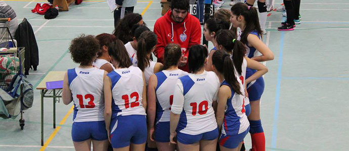 Las cadetes y alevines del CRC Voleibol pierden ante el ESVOL en dos encuentros muy disputados