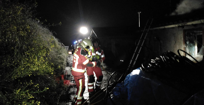 Calcinada una vivienda de Gibaja por un incendio