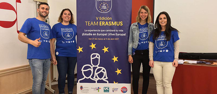 La campaa 'Team Erasmus' mostrar a los alumnos de bachillerato cntabros la movilidad acadmica
