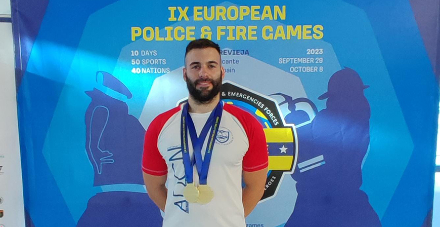 El campurriano Jaime Garca logra ocho medallas en los IX Juegos Europeos de Policas y Bomberos