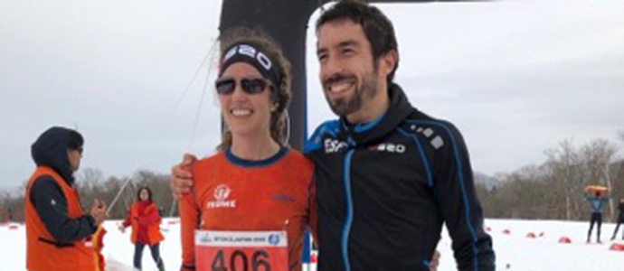 Los campurrianos Roberto Ruiz y Luca Ibez triunfan en el Mundial de raquetas de nieve de Japn